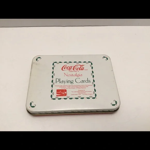 Vintage Coca Cola x mas Santa playing cards in tin 1993 - Picture 2 of 3